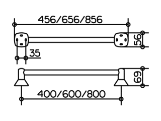 Полотенцедержатель Keuco City.2 02701010800 хром